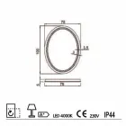 Spejl moderne design med LED-belysning bad Pure Viadurini