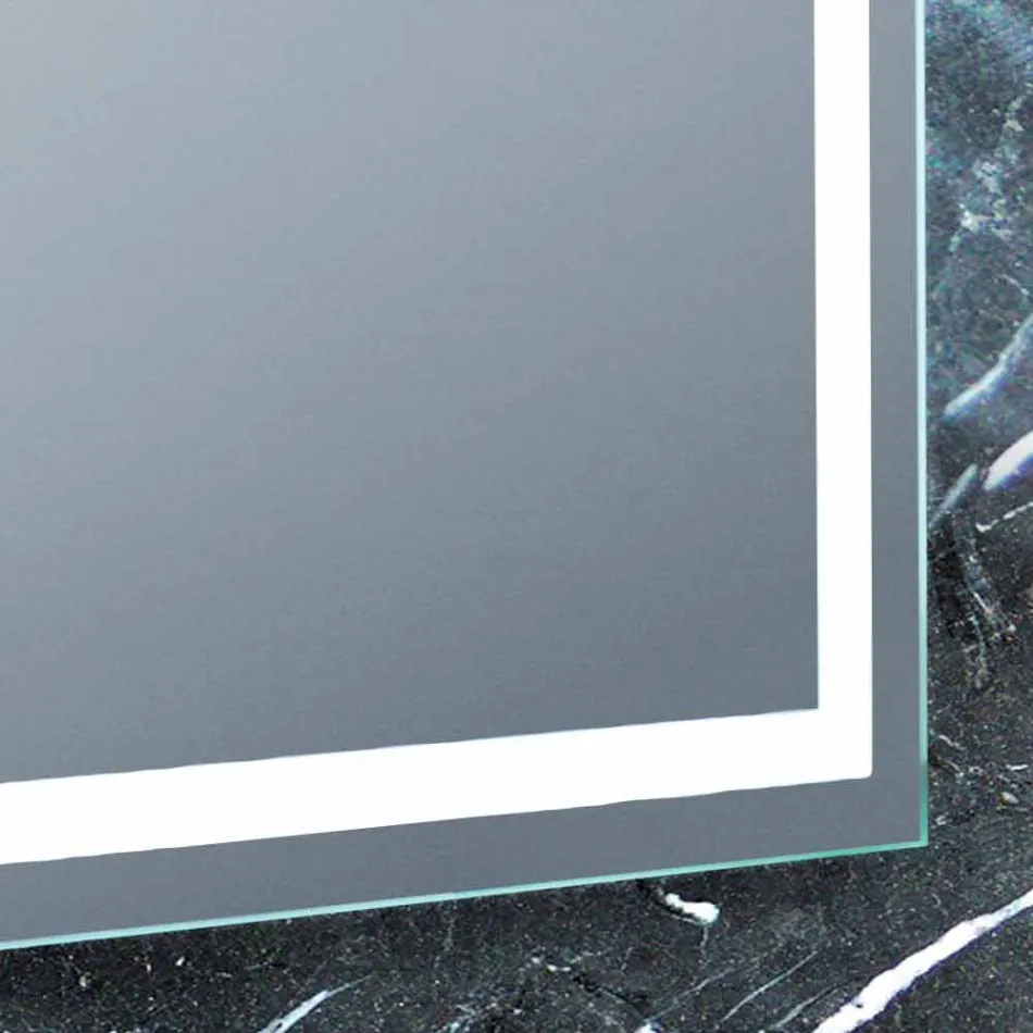 Mirror moderne design badeværelser med LED-belysning Paco Viadurini