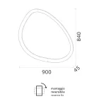 Uregelmæssigt formet spejl med baggrundsbelysning lavet i Italien - Ride Viadurini