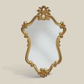 Luksusformet spejl med bladguldramme lavet i Italien - ædle