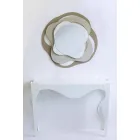 Spejl fra moderne design fra Tricolor Iron Wall fremstillet i Italien - Gertrude Viadurini