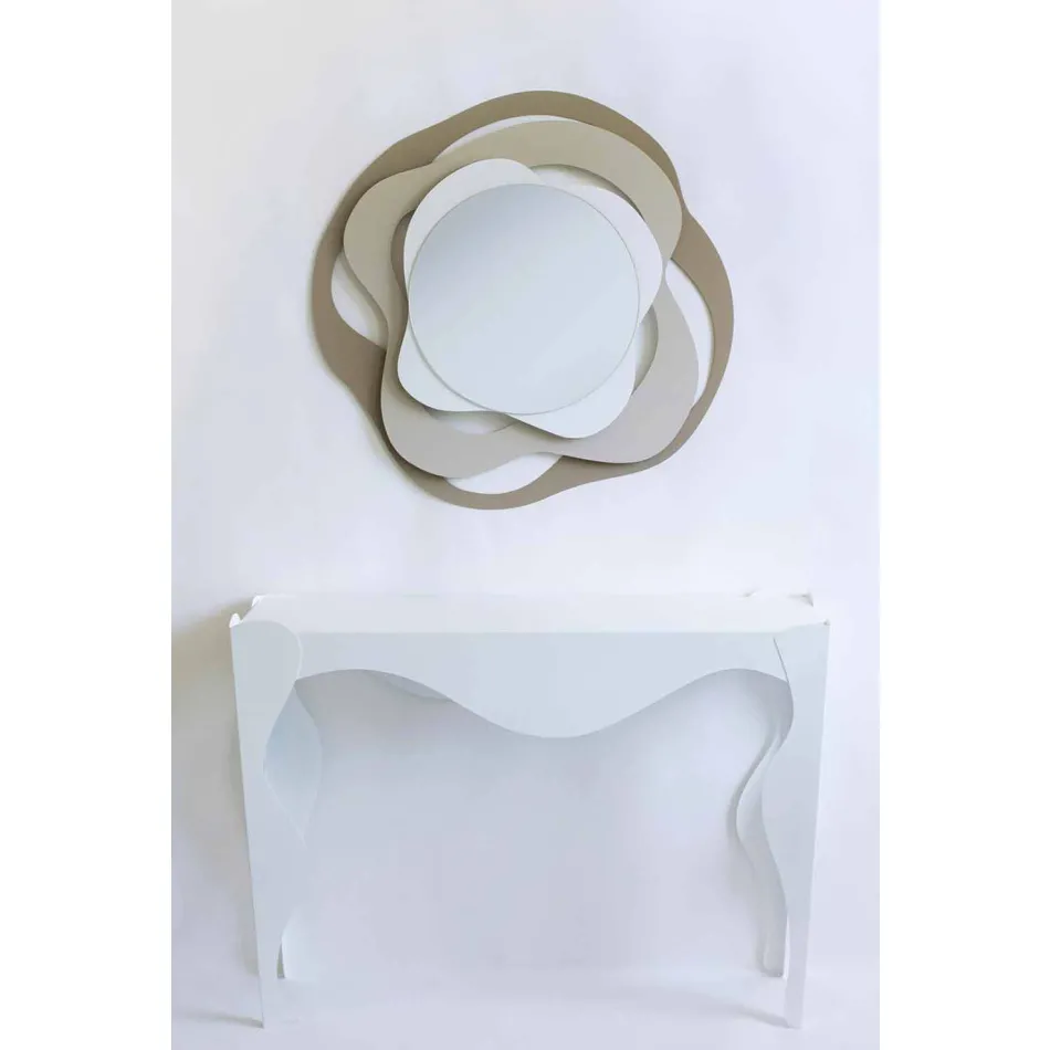 Spejl fra moderne design fra Tricolor Iron Wall fremstillet i Italien - Gertrude Viadurini