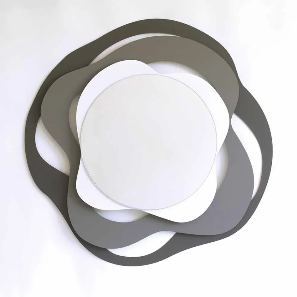 Spejl fra moderne design fra Tricolor Iron Wall fremstillet i Italien - Gertrude Viadurini