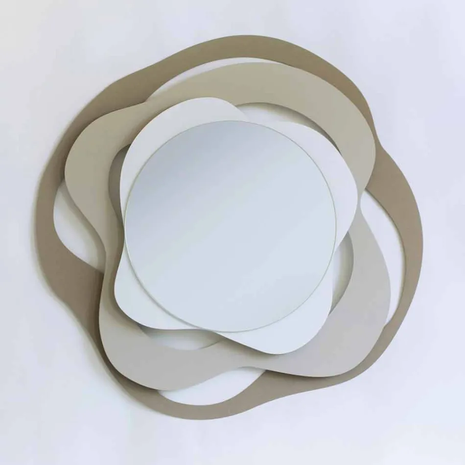 Spejl fra moderne design fra Tricolor Iron Wall fremstillet i Italien - Gertrude Viadurini