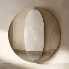 Bristol Modern Design Dobbeltpanel Træspejl Fremstillet i Italien Viadurini