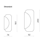 Spejl lavet af 2 overlappende formede ark fremstillet i Italien - Adelaide Viadurini
