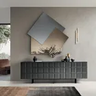 Spejl lavet af 3 overlappende plader, 2 bronze og 1 røget - Armida Viadurini