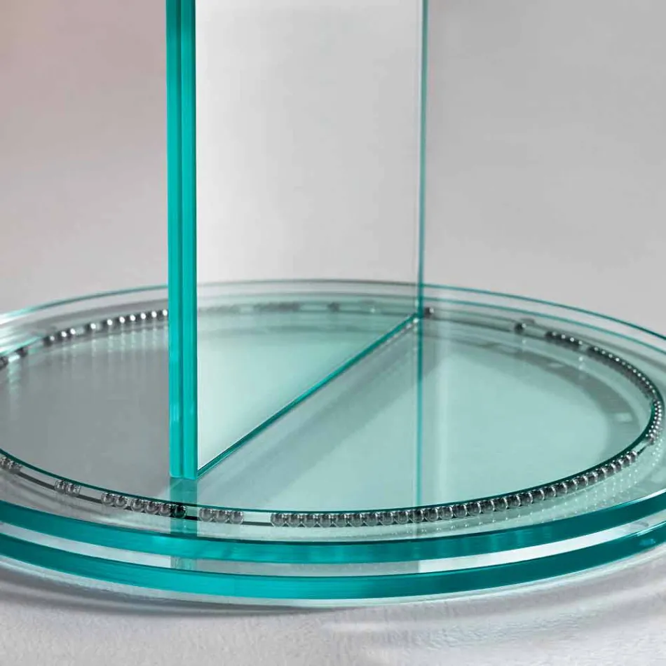 Fritstående dobbeltsidet spejl med luksusglas Rontante-base - Gaudenzio Viadurini