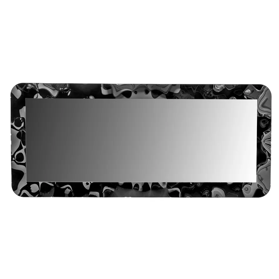 Buet glasspejl med flydende effekt og baggrundsbelysning - Excelsior Viadurini