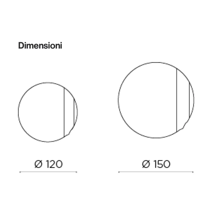 Italiensk bølgeformet glasspejl - Candida Viadurini