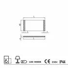 Oplyst spejl i design LED med matteret glas kanter Sam Viadurini