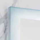 Moderne spejl med matteret glas kanter, LED belysning, Ady Viadurini