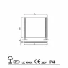 Moderne badeværelse spejl med LED-lys, L1200xh.900 mm, Agata Viadurini