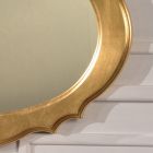 Ovalt spejl med guldbladstræramme lavet i Italien - Firenze Viadurini