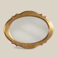 Ovalt spejl med guldbladstræramme lavet i Italien - Firenze