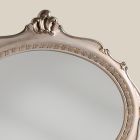 Klassisk stil ovalt spejl i hvidt træ lavet i Italien - Firenze Viadurini