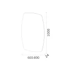 Perimeter LED-baggrundsbelyst spejl Made in Italy - Sleep Viadurini