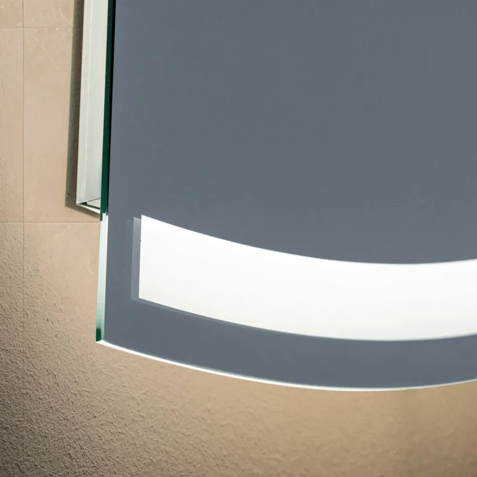 Baggrundsbelyst spejl med kontinuerlig LED-stribe - Excelsior Viadurini