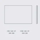 Bagbelyst vægspejl med stålramme fremstillet i Italien - Tundra Viadurini