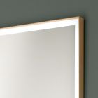 Rektangulær vægspejl Metalramme Forskellige farver og LED-lys - Renga Viadurini