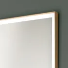 Rektangulær vægspejl Metalramme Forskellige farver og LED-lys - Renga Viadurini