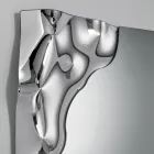 Rektangulært spejl med hjørne i smeltet glas fremstillet i Italien - Adelinda Viadurini