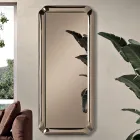 Rektangulært spejl med støbt krystalramme fremstillet i Italien - Belinda Viadurini