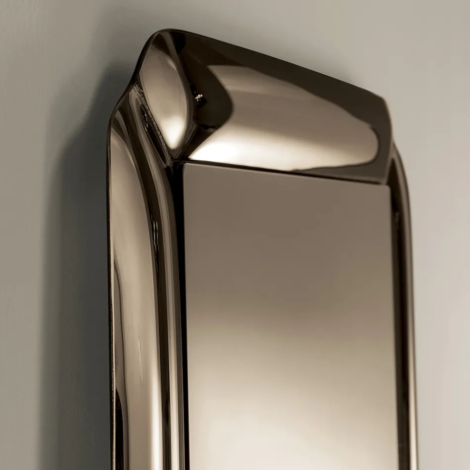 Rektangulært spejl med støbt krystalramme fremstillet i Italien - Belinda Viadurini