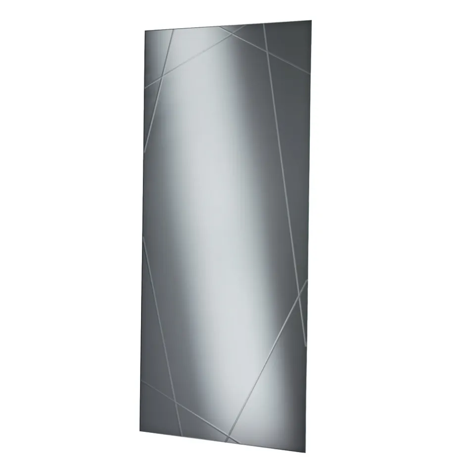 Rektangulært spejl med lasergraveringer fremstillet i Italien - Alberta Viadurini
