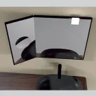 Rektangulært træspejl og forstørrelsesspejl lavet i Italien - Curie Viadurini