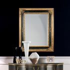 Rektangulært spejl i guld og sort blade lavet i Italien - Sophie Viadurini