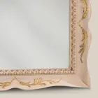 Rektangulært hvidt træspejl i klassisk stil lavet i Italien - Firenze Viadurini