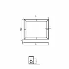 Spejl bundet kant moderne jorden, H120 x L120CM, Daedalus Viadurini