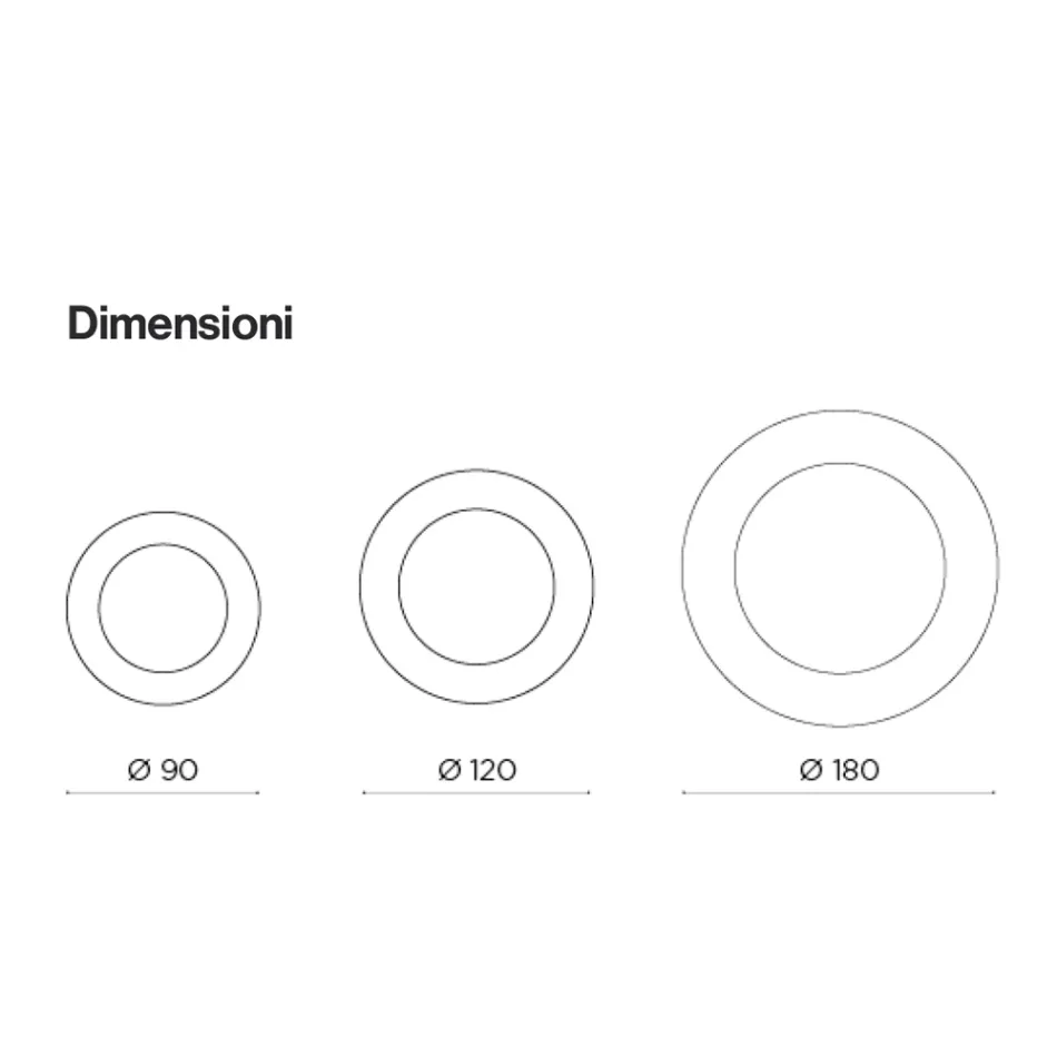 Rundt spejl med bølget glasramme fremstillet i Italien - Adelma Viadurini