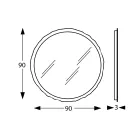 Rundt spejl med integreret LED-belysning Made in Italy - Vinci Viadurini