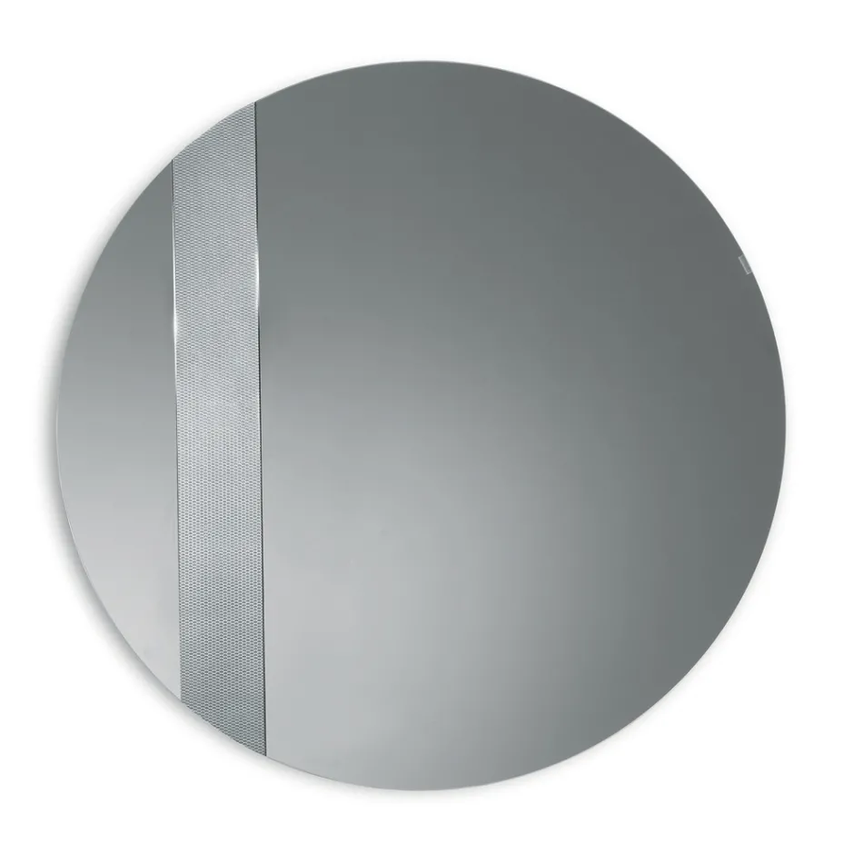 Rundt spejl med netindsats Lavet i Italien - Brigitta Viadurini