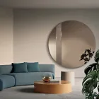 Rundt spejl med netindsats Lavet i Italien - Brigitta Viadurini