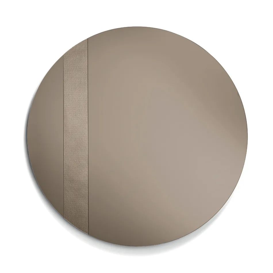 Rundt spejl med netindsats Lavet i Italien - Brigitta Viadurini