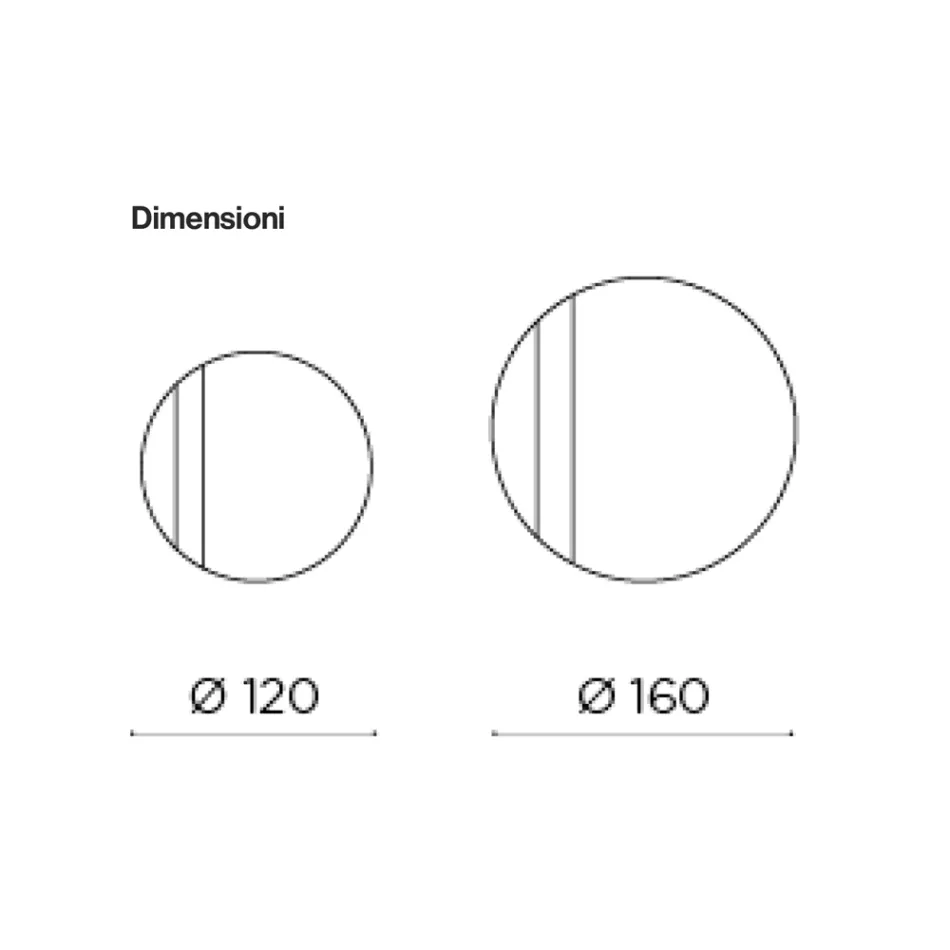 Rundt spejl med netindsats Lavet i Italien - Brigitta Viadurini