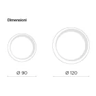 Rundt vægspejl med sandblæst dekoration Lavet i Italien - Annamaria Viadurini