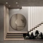 Rundt vægspejl med netindsats Lavet i Italien - Annabella Viadurini