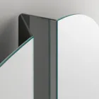 Rundt vægspejl med centralt V-snit, der adskiller panelerne - Spirit Viadurini