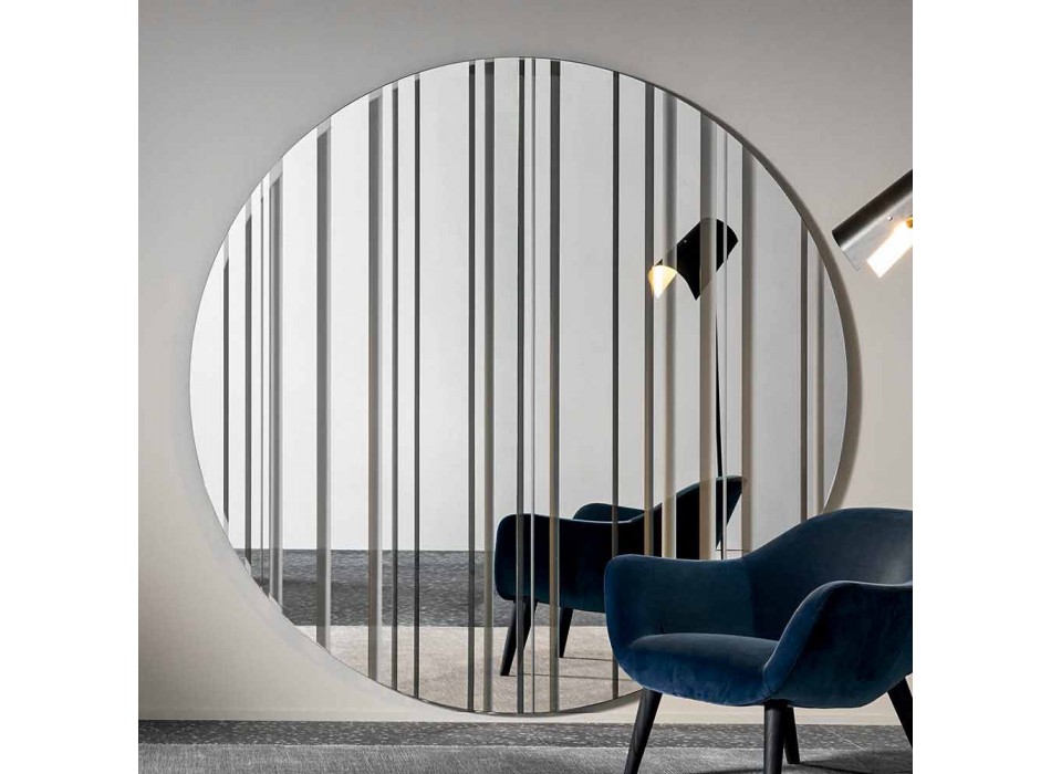 Rundt væg spejl Ø200 Lavet i Italien Design - Koriander Viadurini