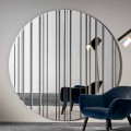Rundt design væg spejl diameter 200 cm lavet i Italien - Coriandolo