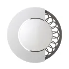 Rundt jernspejl med sidedekoration lavet i Italien - hængelås Viadurini