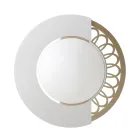 Rundt jernspejl med sidedekoration lavet i Italien - hængelås Viadurini