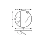 Rundt træspejl og forstørrelsesspejl lavet i Italien - Marie Viadurini