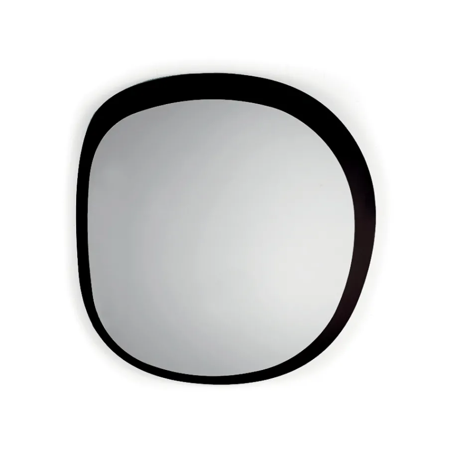 Formet spejl lavet af to overlappende glaspaneler fremstillet i Italien - Alida Viadurini