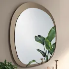 Formet spejl lavet af to overlappende glaspaneler fremstillet i Italien - Alida Viadurini