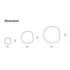 Formet spejl lavet af to overlappende glaspaneler fremstillet i Italien - Alida Viadurini